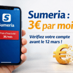 Sumeria Lydia frais inactivité 3 euros par mois 2026 smartphone banque en ligne